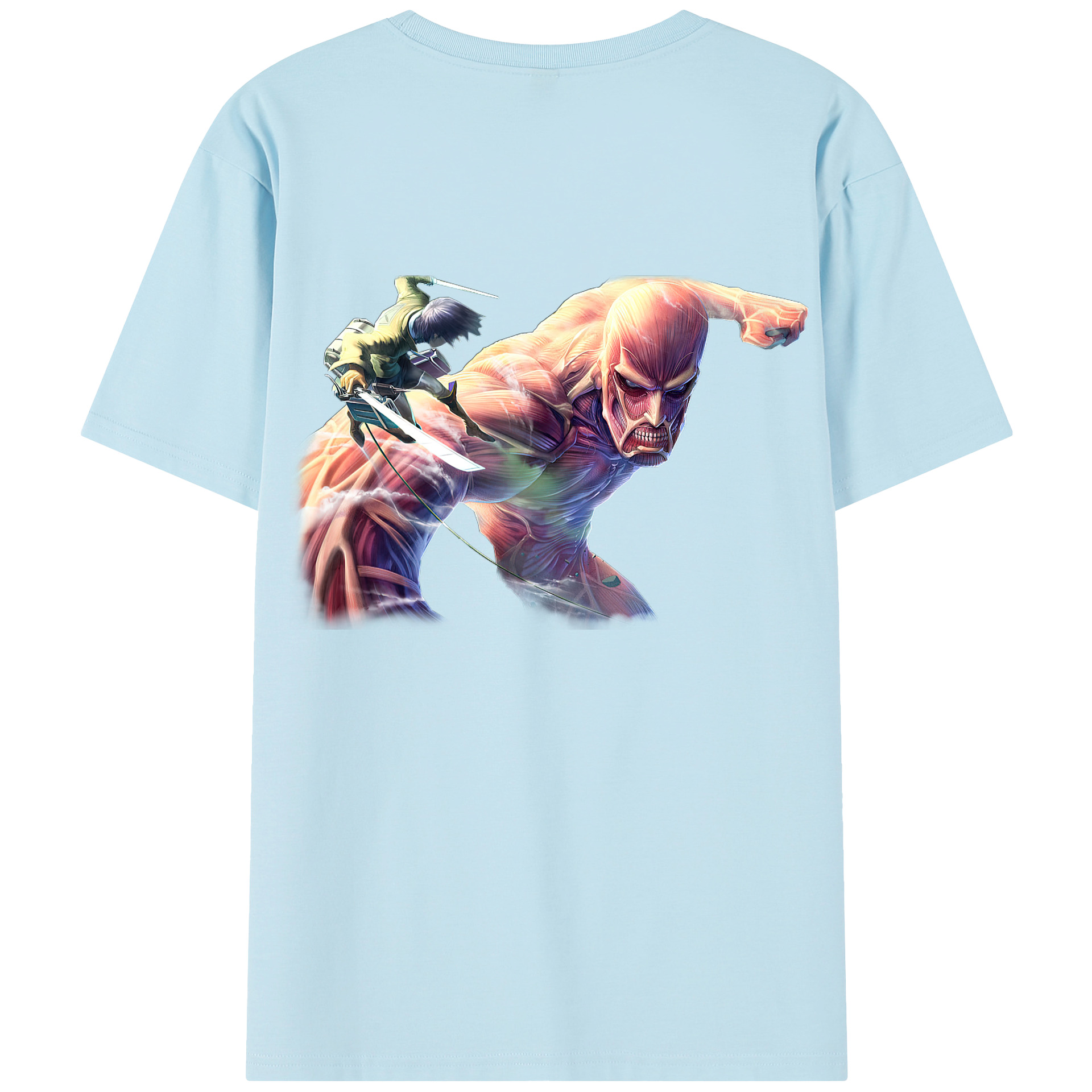 （画像用） 進撃の巨人 Attack on Titan 綿100％半袖Tシャツ（背面プリント）